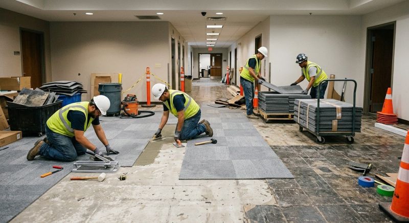 Our team working on Flooring Service projects in Richmond, TX